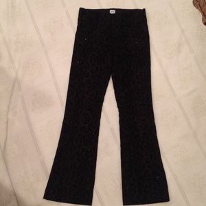 CACHE BLACK BROCADE DRESS PANTS